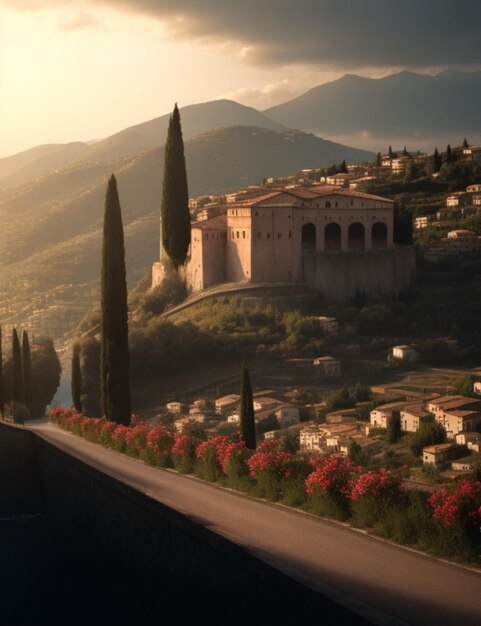 Foto paisaje de la ciudad de italia cinematográfica