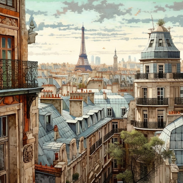 paisaje de la ciudad de París