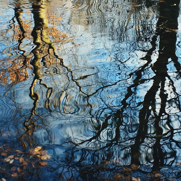 Foto paisaje de colores de agua