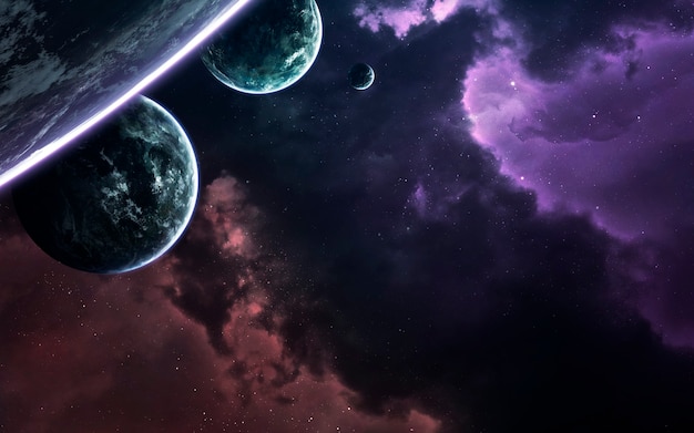 Paisaje cósmico, hermoso fondo de pantalla de ciencia ficción con un espacio profundo infinito. elementos de esta imagen proporcionada por la nasa | Foto Premium Paisaje cósmico, hermoso fondo de pantalla de ciencia ficción con un espacio profundo infinito. elementos de esta imagen proporcionada por la nasa | Foto Premium