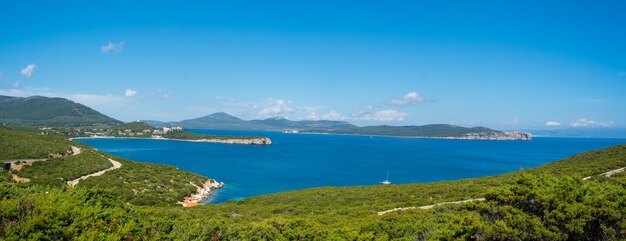 Paisaje de la costa de Capo Caccia