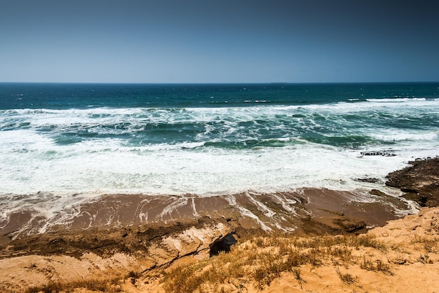 Paisaje de la costa de Marruecos del océano Atlántico