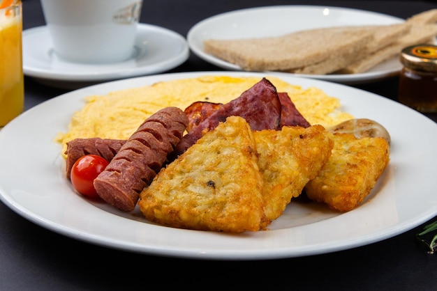 Foto paisaje de desayuno inglés