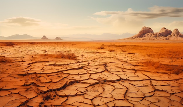 Paisaje desértico con dunas de arena generadas por IA