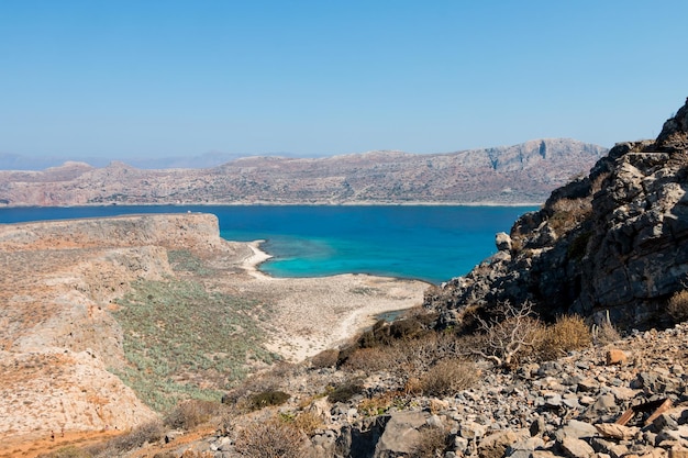 paisaje desértico y naturaleza de la isla de Gramvousa Grecia