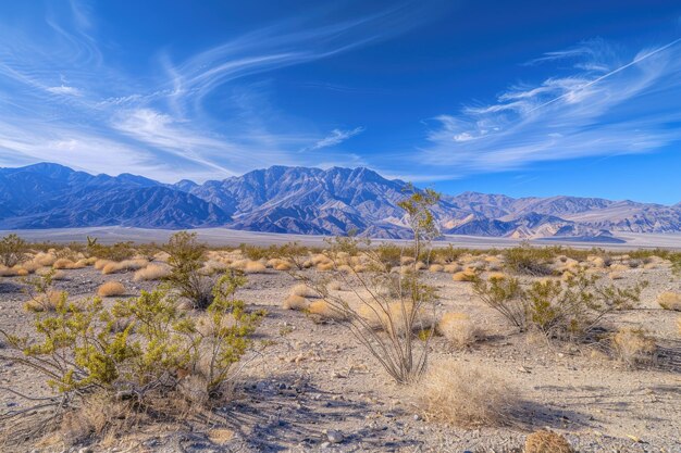 Paisaje desértico del Parque Nacional del Valle de la Muerte Nevada Estados Unidos Panorama