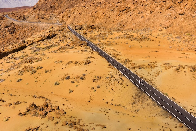 El paisaje desértico del planeta rojo similar al Parque Nacional Mars Teide en la isla de Tenerife Islas Canarias España