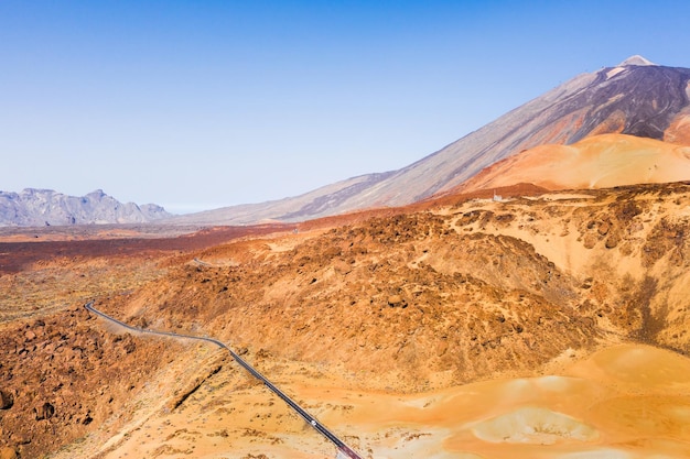 El paisaje desértico del planeta rojo similar al Parque Nacional Mars Teide en la isla de Tenerife Islas Canarias España