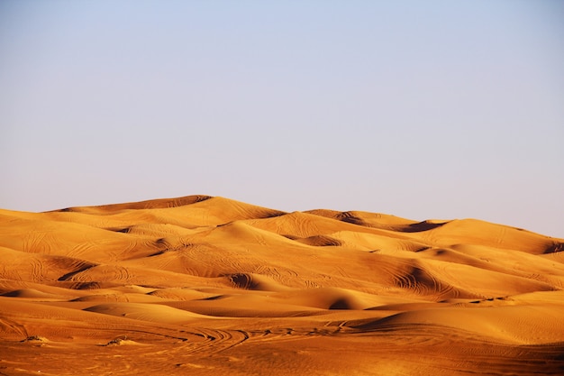 Paisaje del desierto de Dubai