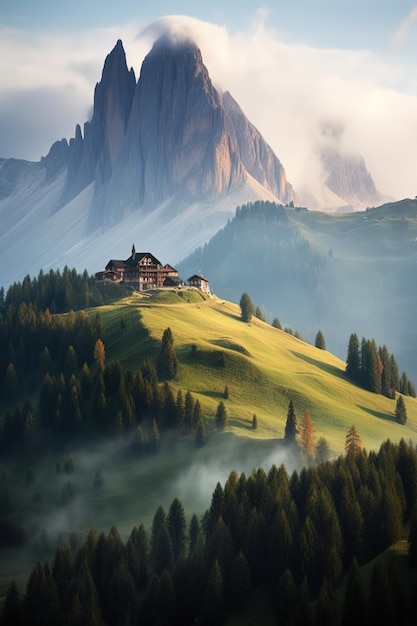 Paisaje de los Dolomitas