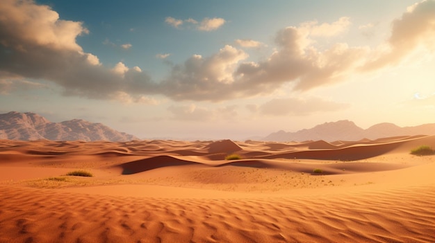 El paisaje de las dunas del desierto