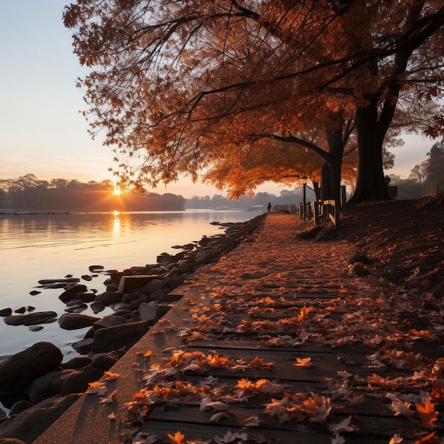 El paisaje encantador del otoño