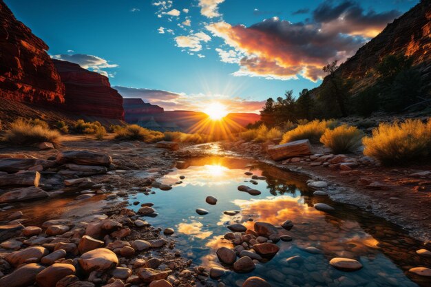 Foto paisaje en los estados unidos que muestra la rica belleza natural del país