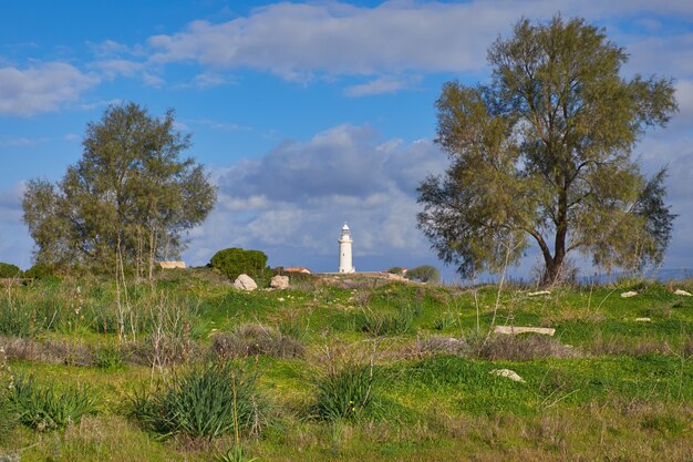 Paisaje del faro de Pafos