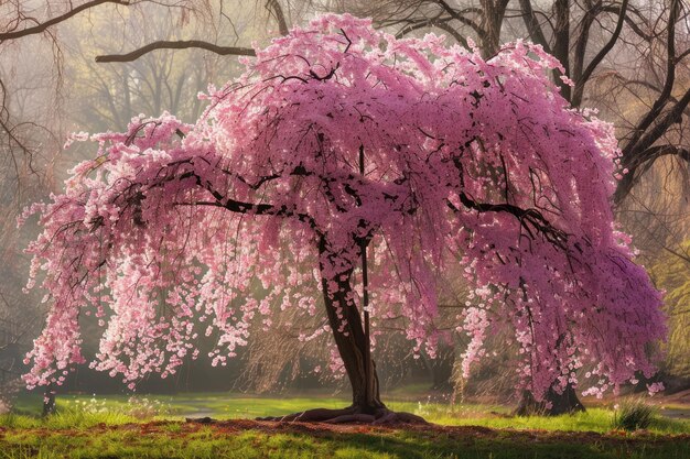 Paisaje floral Explosión de flores de cerezo en el parque Hurd Dover Nueva Jersey