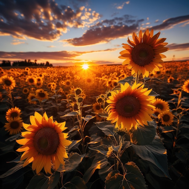 Paisaje de flores