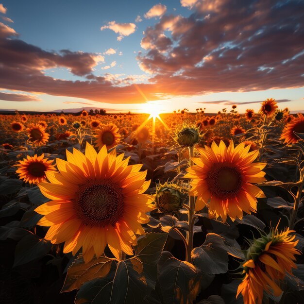 Paisaje de flores