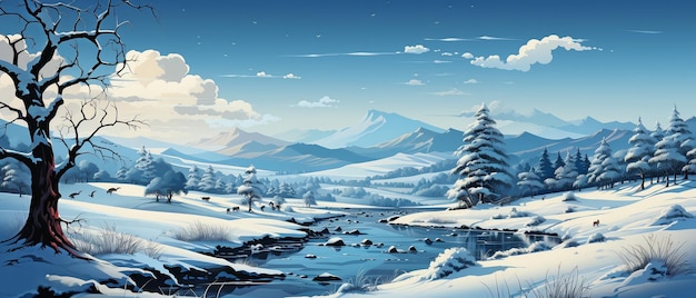 Paisaje de fondo de la Navidad