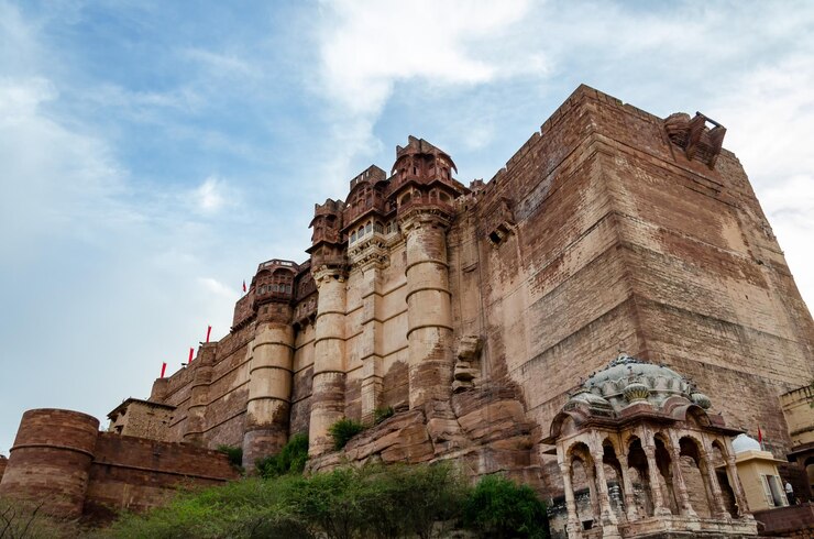 Paisaje en el fuerte de Mehrangarh en Jodhpur India