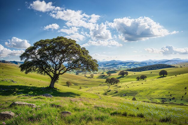 Foto paisaje con hierba y cielo