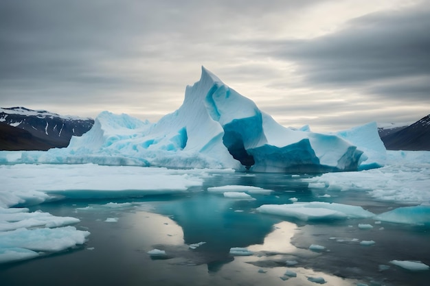 Un paisaje de un iceberg