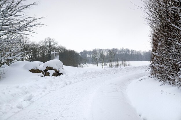 El paisaje de invierno en Hohenlohe