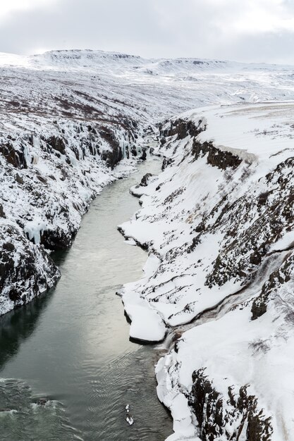 Foto paisaje de invierno islandia