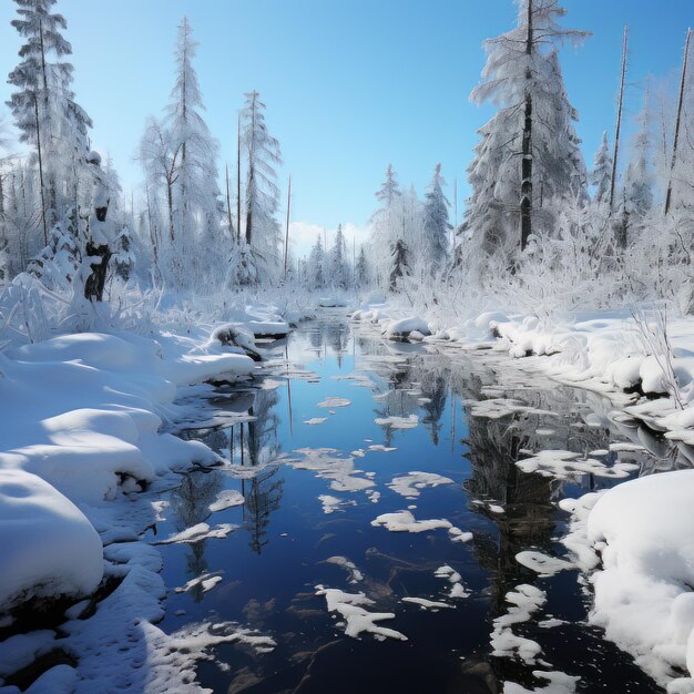 Paisaje de invierno del Ártico