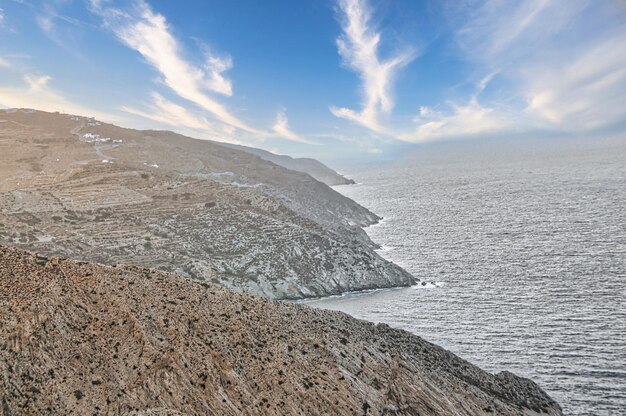 Paisaje de la isla de Folegandros en Grecia