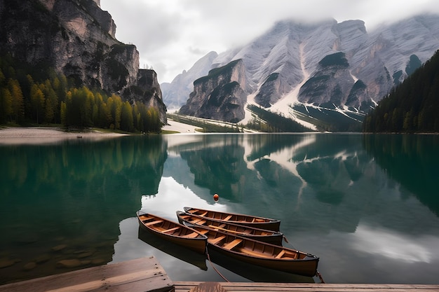 Paisaje del lago Braies