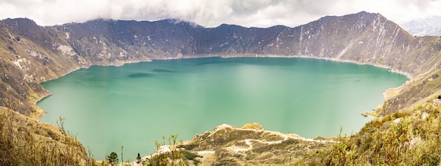 Paisaje de la laguna de Quilotoa