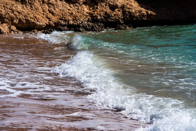 Paisaje litoral Olas de mar y arena