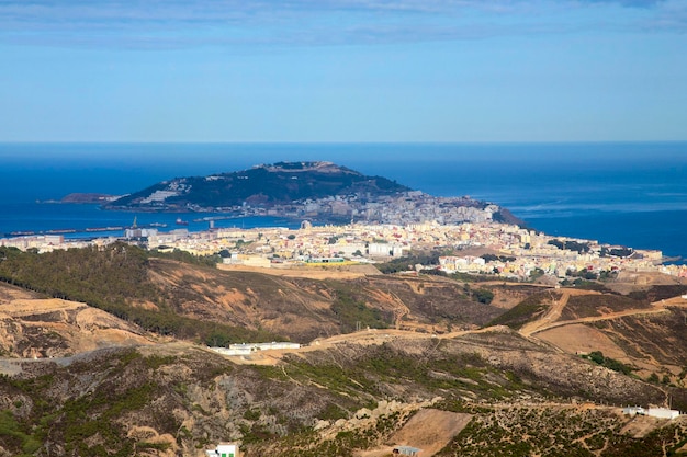 Foto paisaje del mar mediterráneo y la ceuta