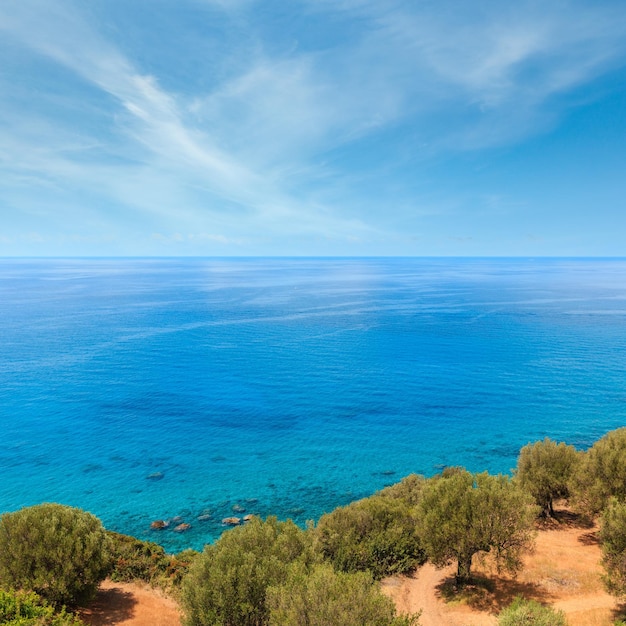 Paisaje del mar Tirreno Campania Italia