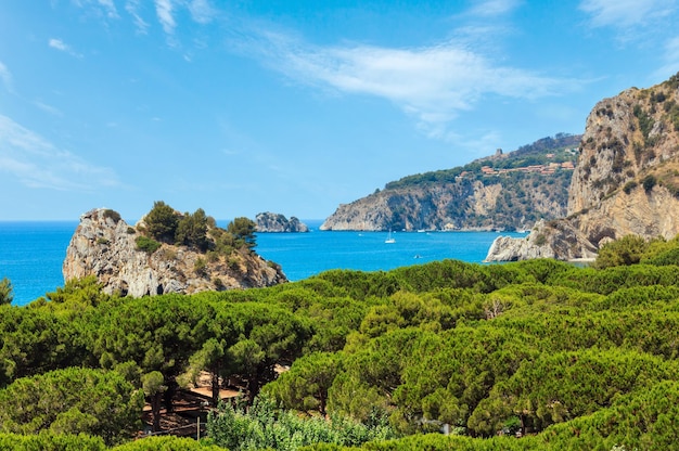 Paisaje del mar Tirreno Campania Italia