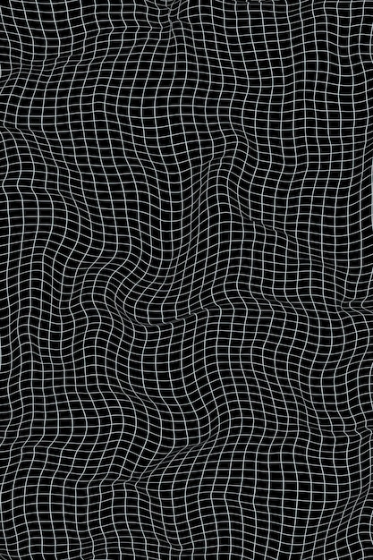 Paisaje de marco de alambre digital 3D aislado en fondo negro Ideal para telones de fondo en presentaciones tecnológicas entornos de realidad virtual y abstractos gráficos Renderización 3D de malla de cuadrícula