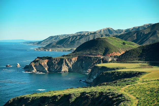 Paisaje marino en Big Sur en California.