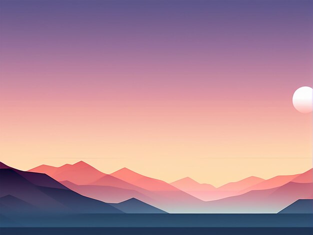 Foto paisaje minimalista con montañas