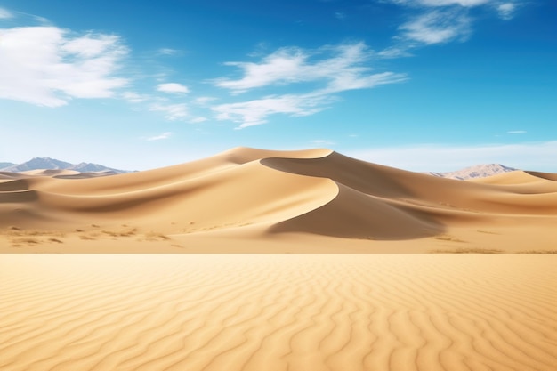 Foto paisaje de la montaña de arena del desierto de dunhuang