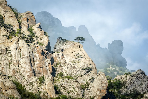 Paisaje de montaña de Crimea Rusia