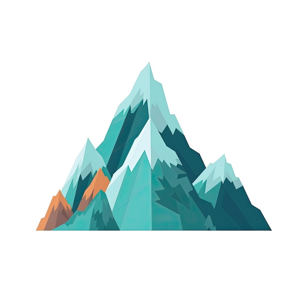 Paisaje de montaña Ilustración vectorial de una cordillera Montaña en el estilo plano