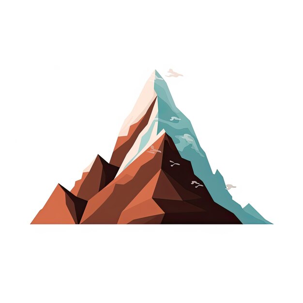 Foto paisaje de montaña ilustración vectorial de una cordillera montaña en el estilo plano