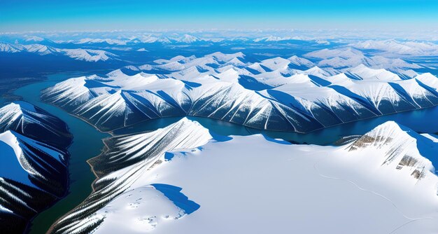 Paisaje de montaña de invierno