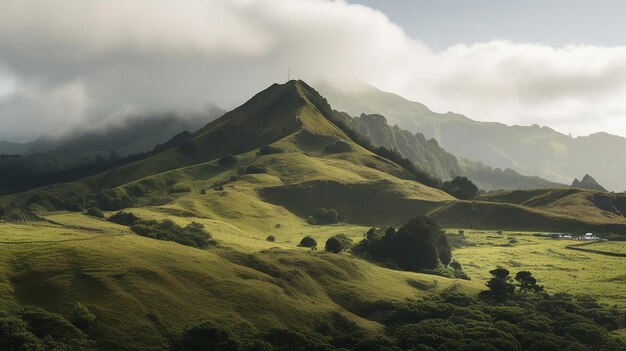 paisaje de montaña isla de ponta delgada papel tapiz muy único