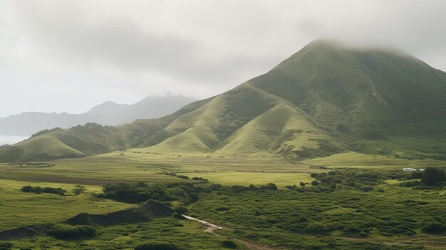 Foto paisaje de montaña isla de ponta delgada papel tapiz muy único