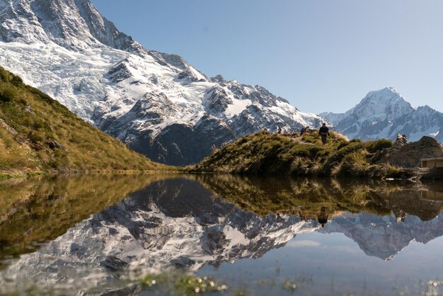 Paisaje de montaña desde el paseo de los tarns Sealy en el Parque Nacional del Monte Cook de Aoraki