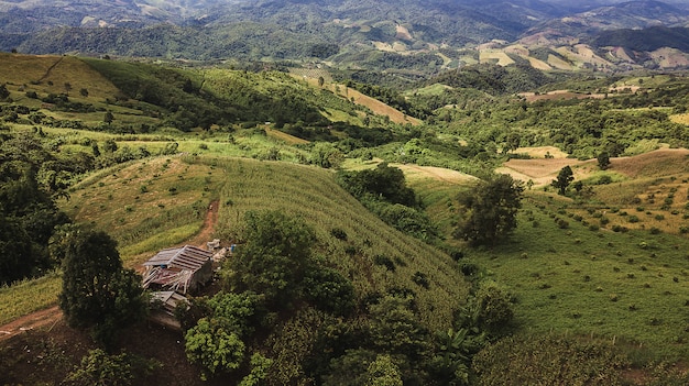 Paisaje de montaña en la provincia de Nan Tailandia