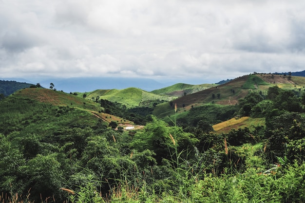 Paisaje de montaña en la provincia de Nan Tailandia