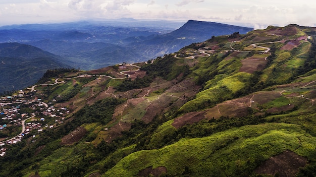 Paisaje de montaña en Tailandia