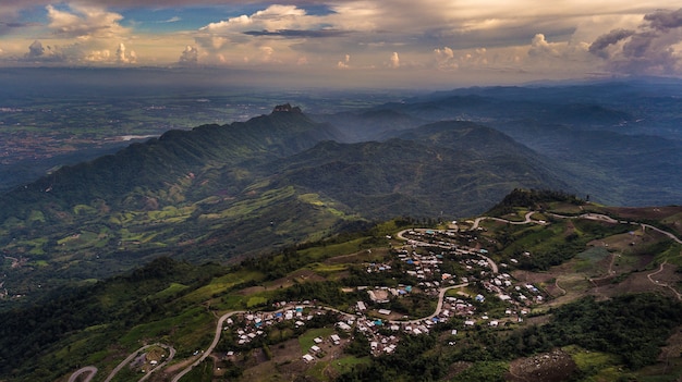 Paisaje de montaña en Tailandia